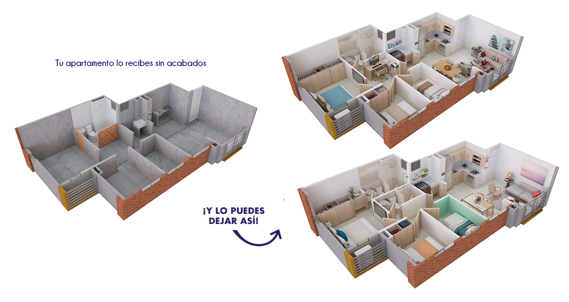 proyecto de interes social en soledad apartamentos y casas constructora bolivar
