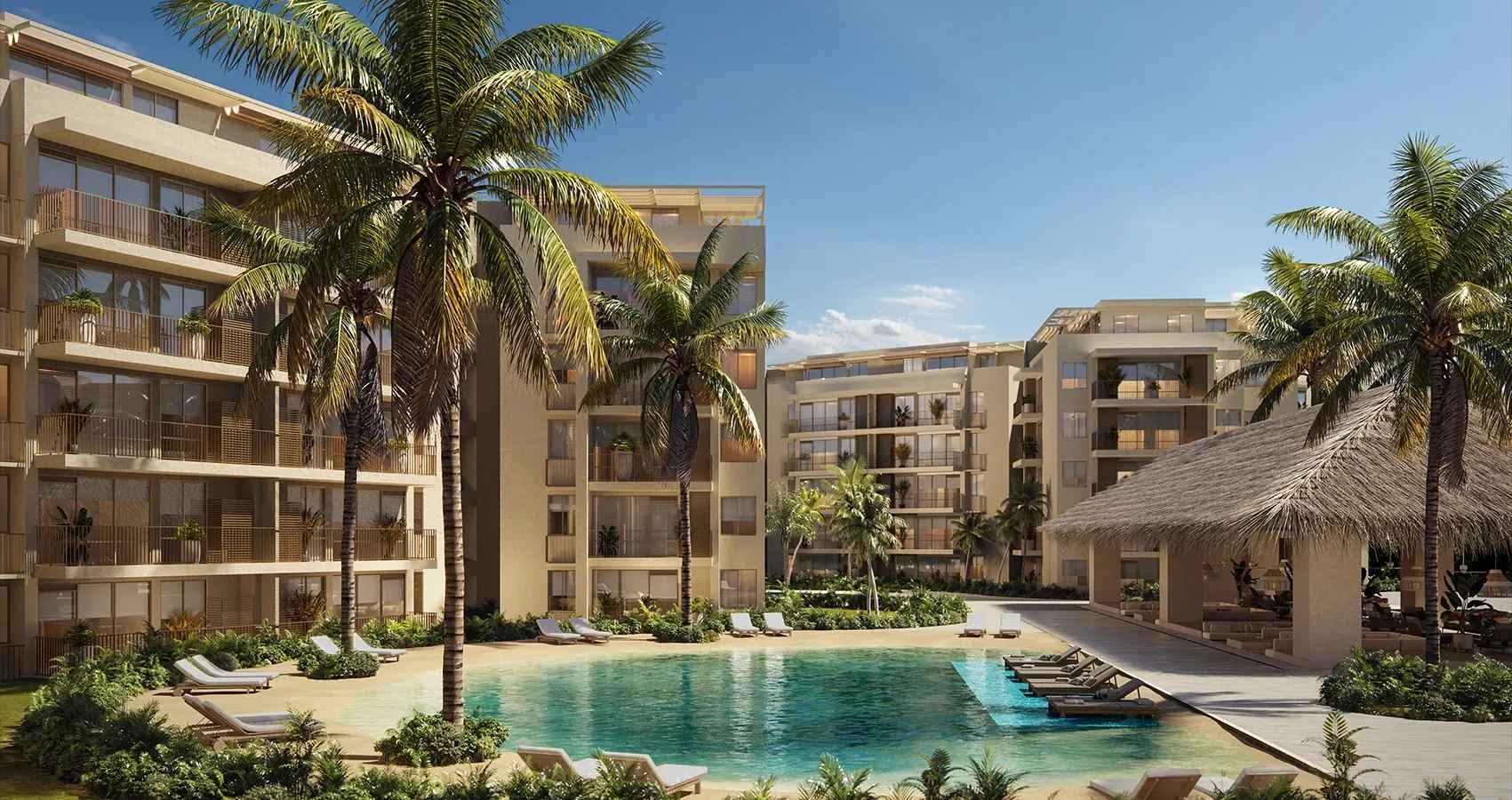 Proyecto de apartamentos Palmaia Piscina