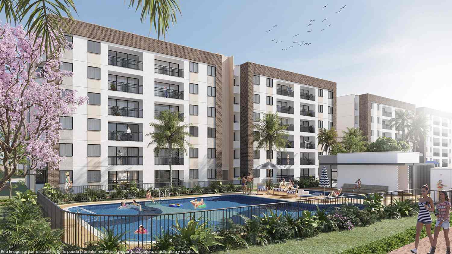 Fachada del proyecto de apartamentos Sole