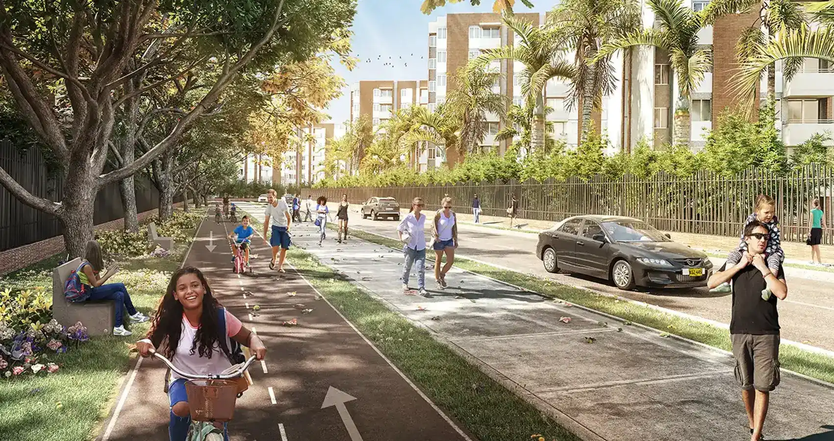 Imagen cicloruta del Macroproyecto Vivero Parque Residencial en Cali