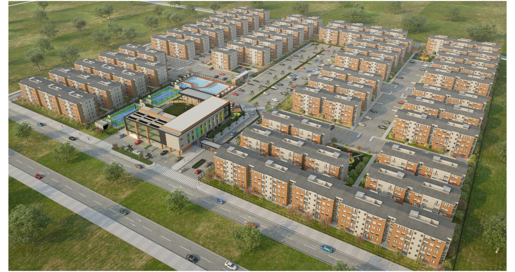 desarrollo de vivienda en Caribe Verde, Club residencial Constructora Bolivar 