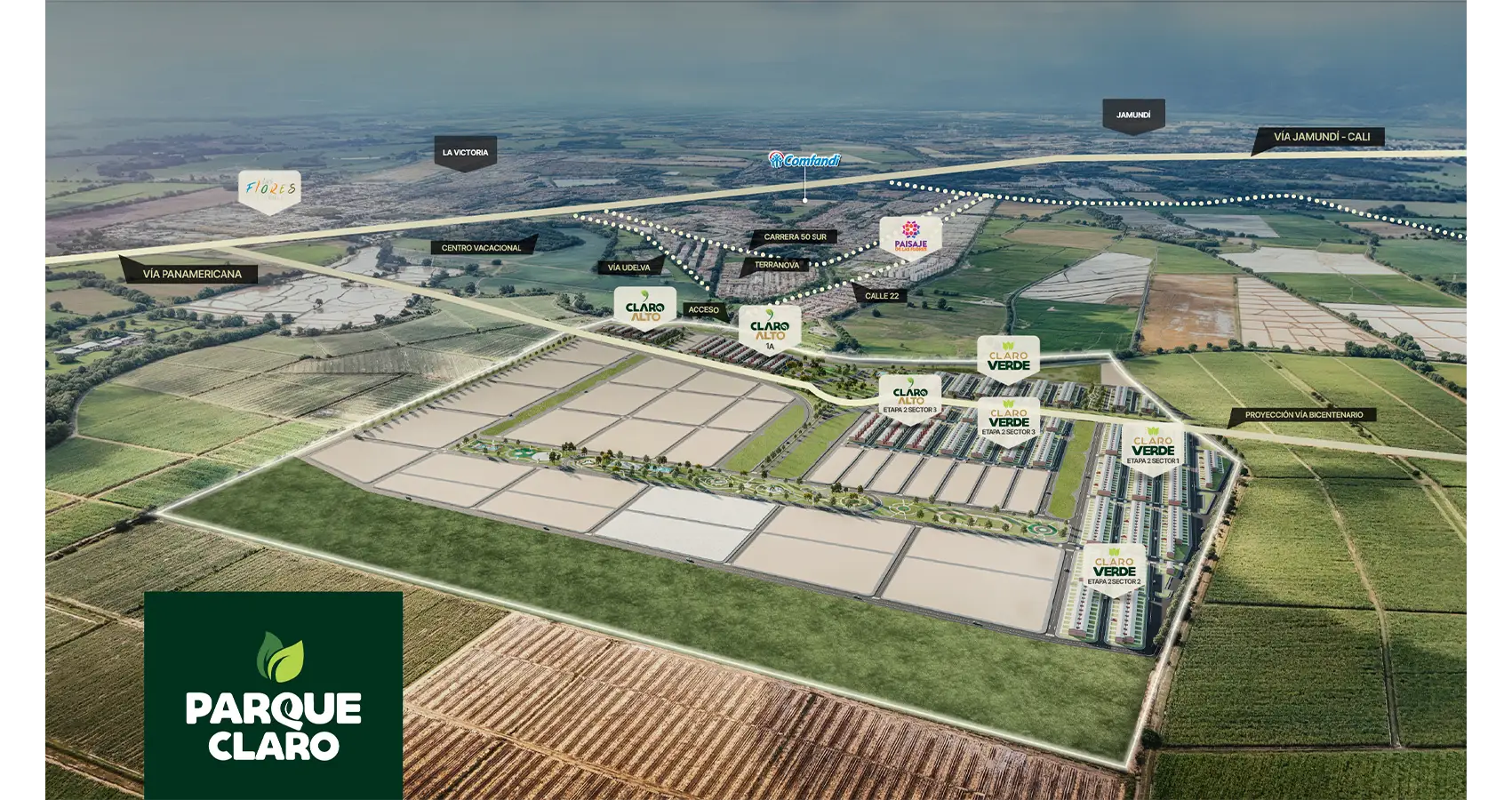 Foto aérea Parque Claro