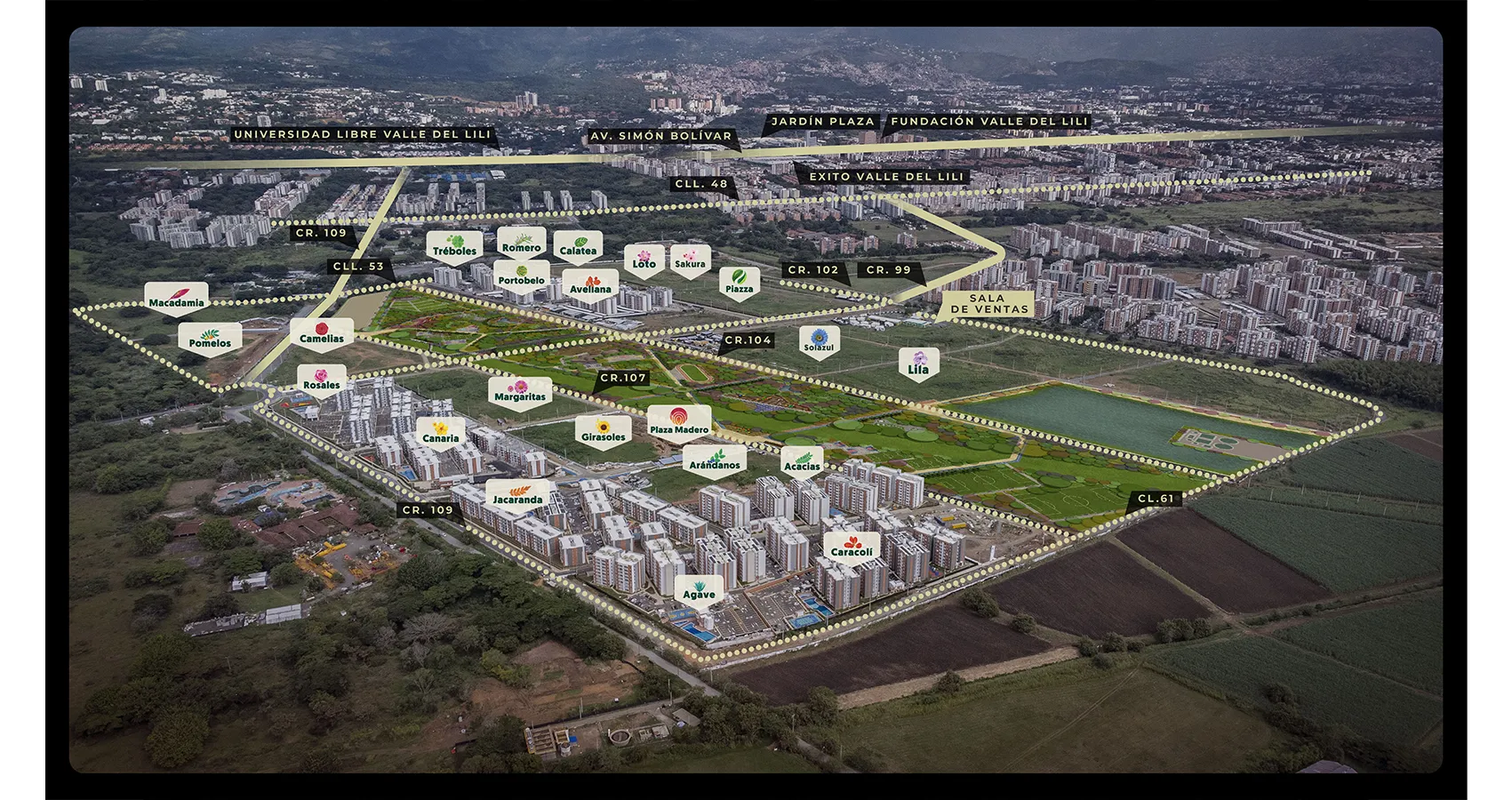 Foto aérea Macroproyecto Vivero Parque Residencial