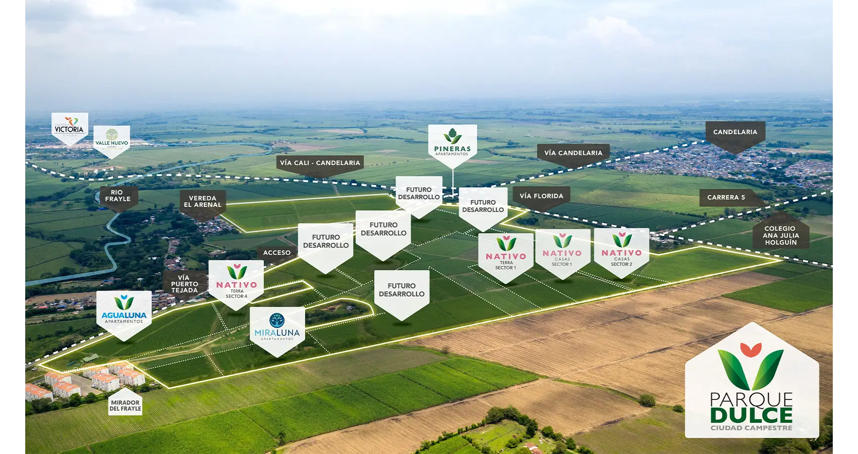 Foto aérea Parque Dulce