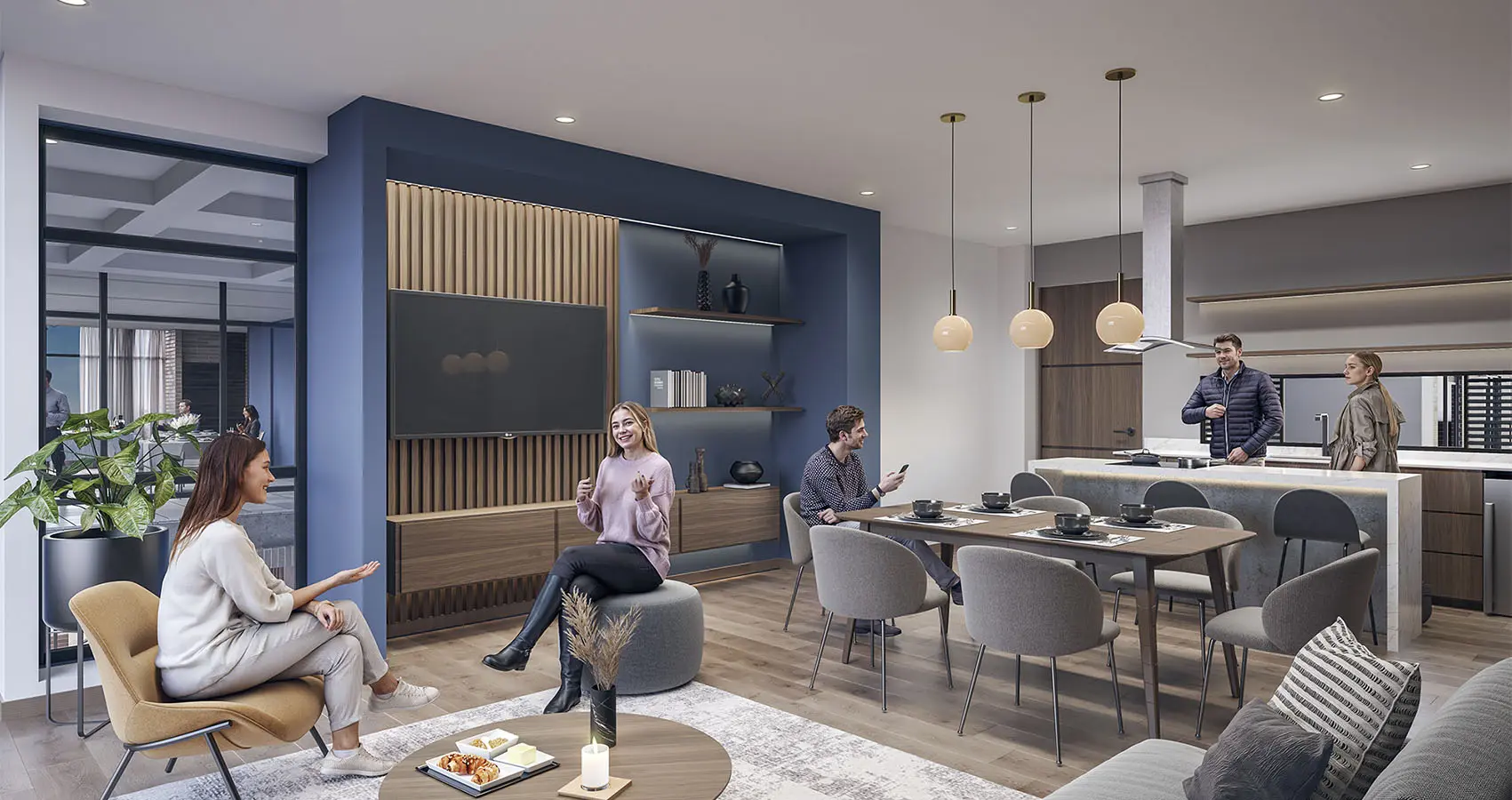 Sala premium del proyecto 80 deck living