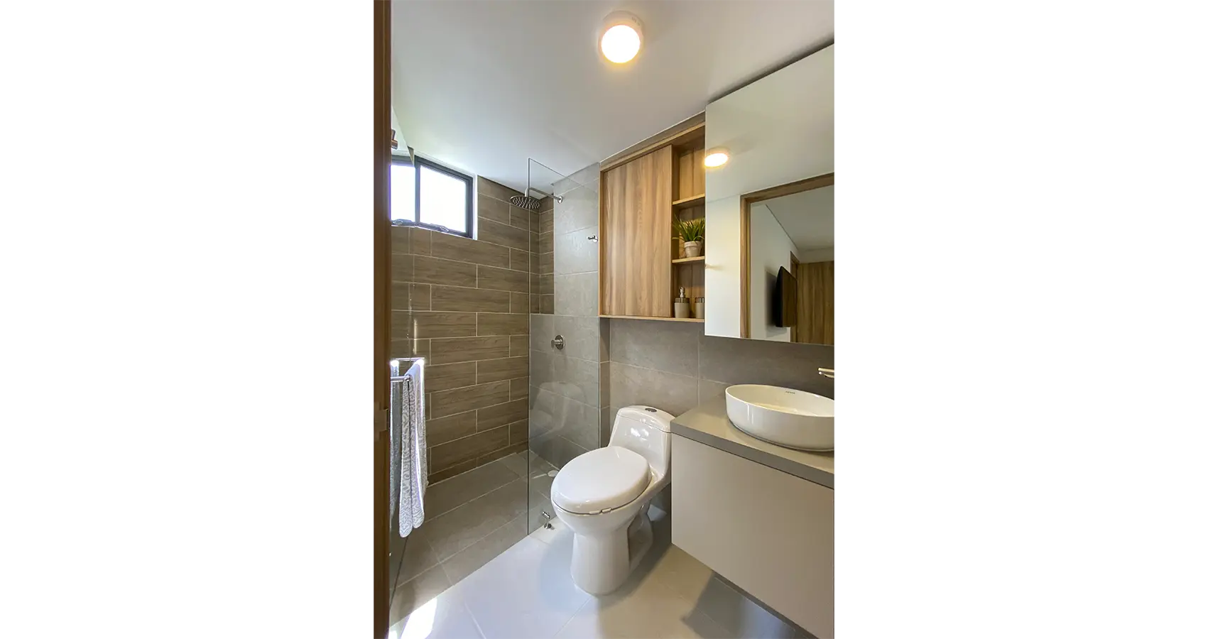 Baño auxiliar del apto modelo del Proyecto Piazza 