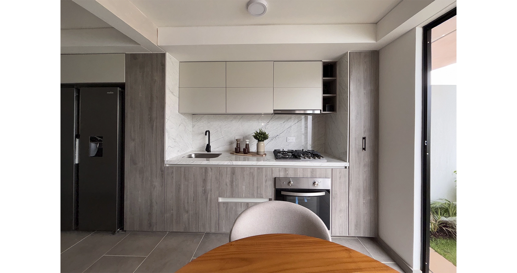 Apartamento modelo Cocina del proyecto Bosques Bio