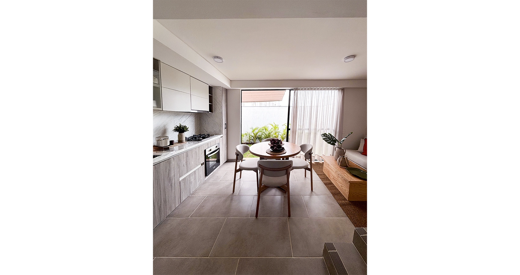 Apartamento modelo sala del proyecto Bosques Bio