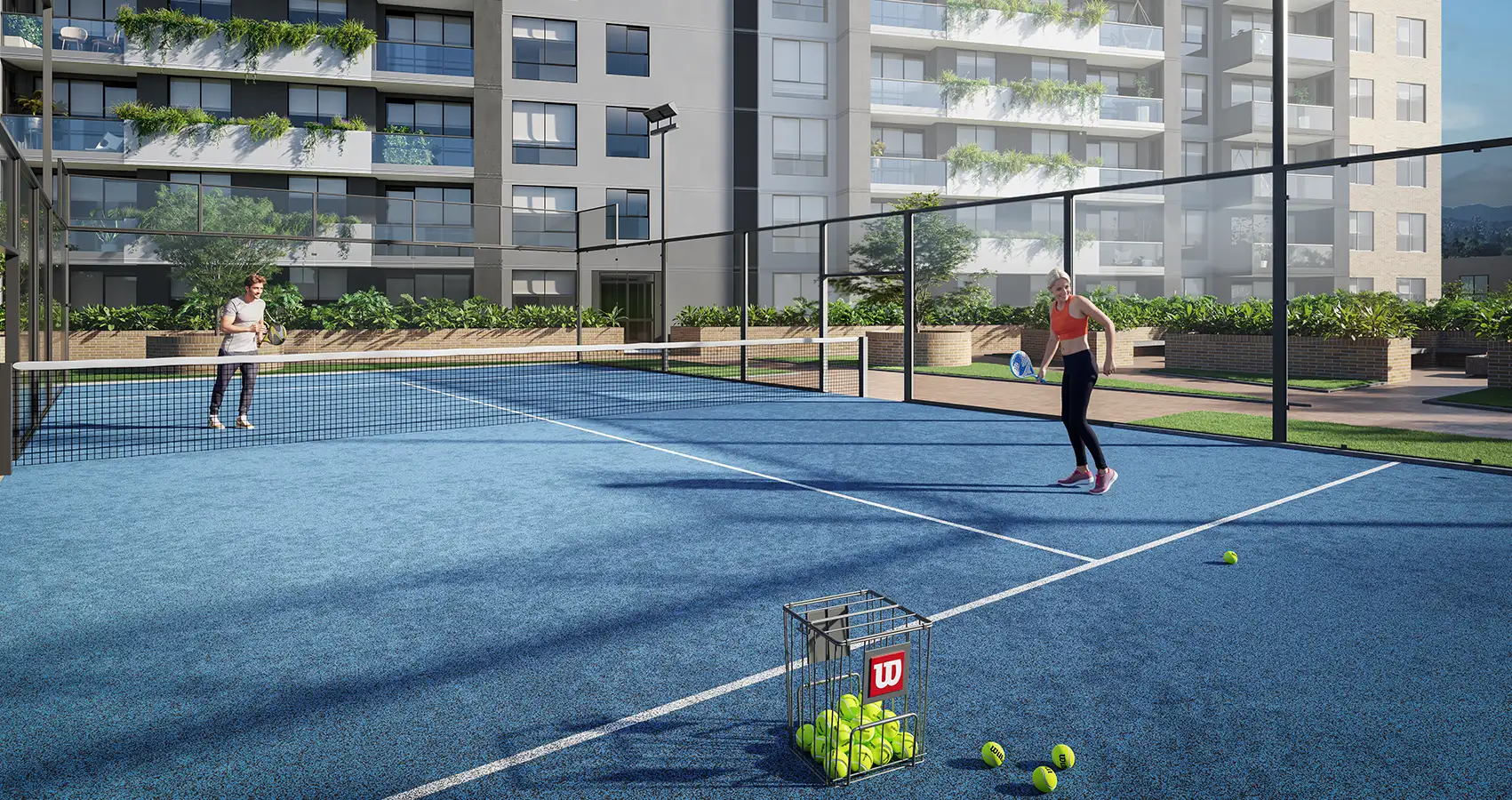 Cancha padel Fioré Proyecto Rionegro Constructora Bolivar 