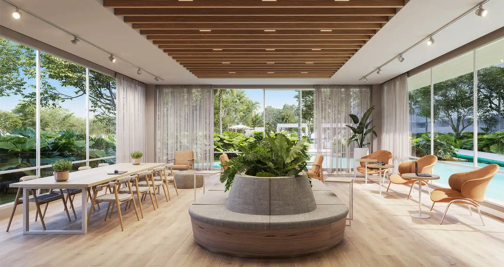 Sala coworking  del proyecto Ísola Solé 