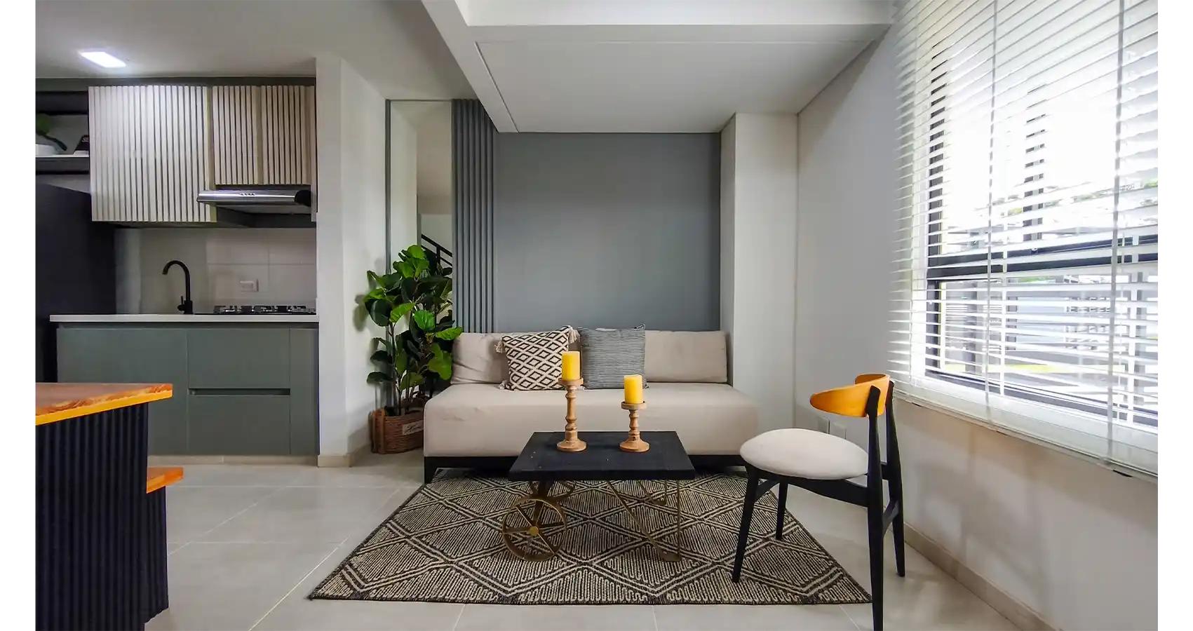 Apto modelo del proyecto los Bosques - sala