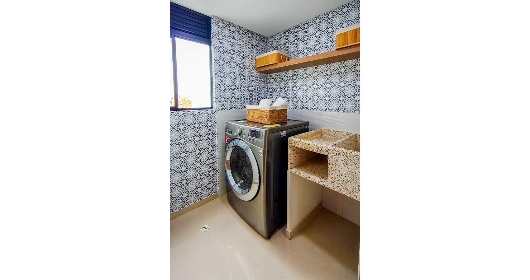 Apto modelo del proyecto los Lagos - lavandería