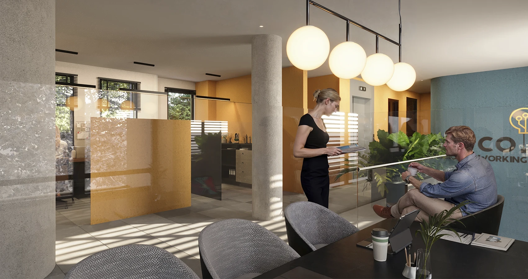 Proyecto Lúmina zona coworking