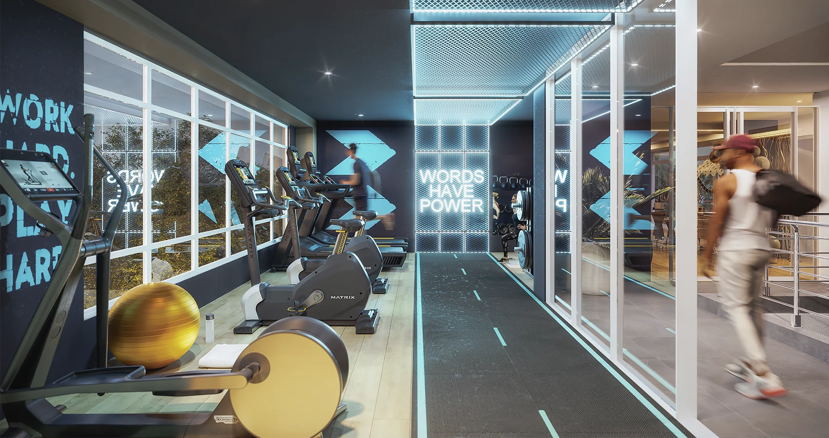 Gimnasio del proyecto Orellana