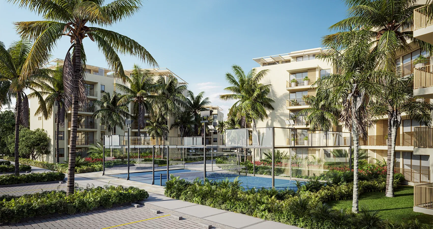 Cancha de Paddel del proyecto Palmaia