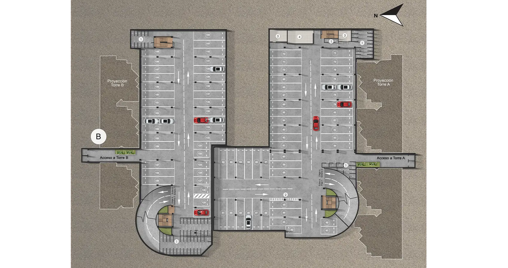 Planta sótano piso 2 del Proyecto Zenda