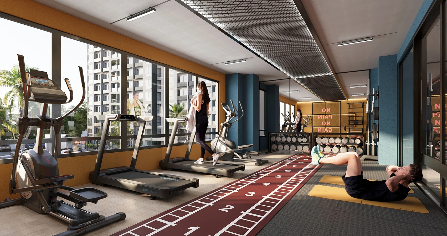 Gimnasio del proyecto Lúmina