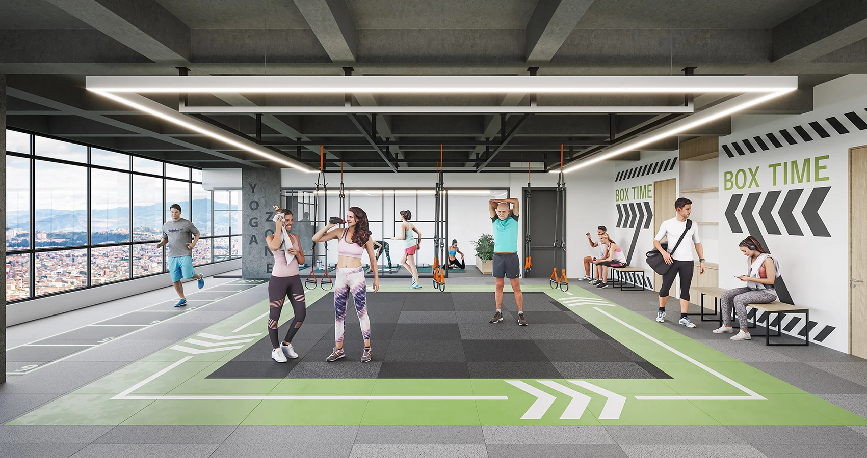 Gimnasio de Urbana 30, Bogotá, diseñado por Constructora Bolívar.