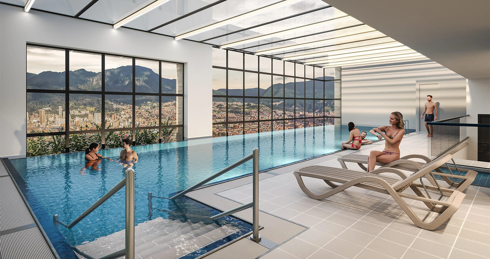 Piscina de Urbana 30, Bogotá, diseñado por Constructora Bolívar.