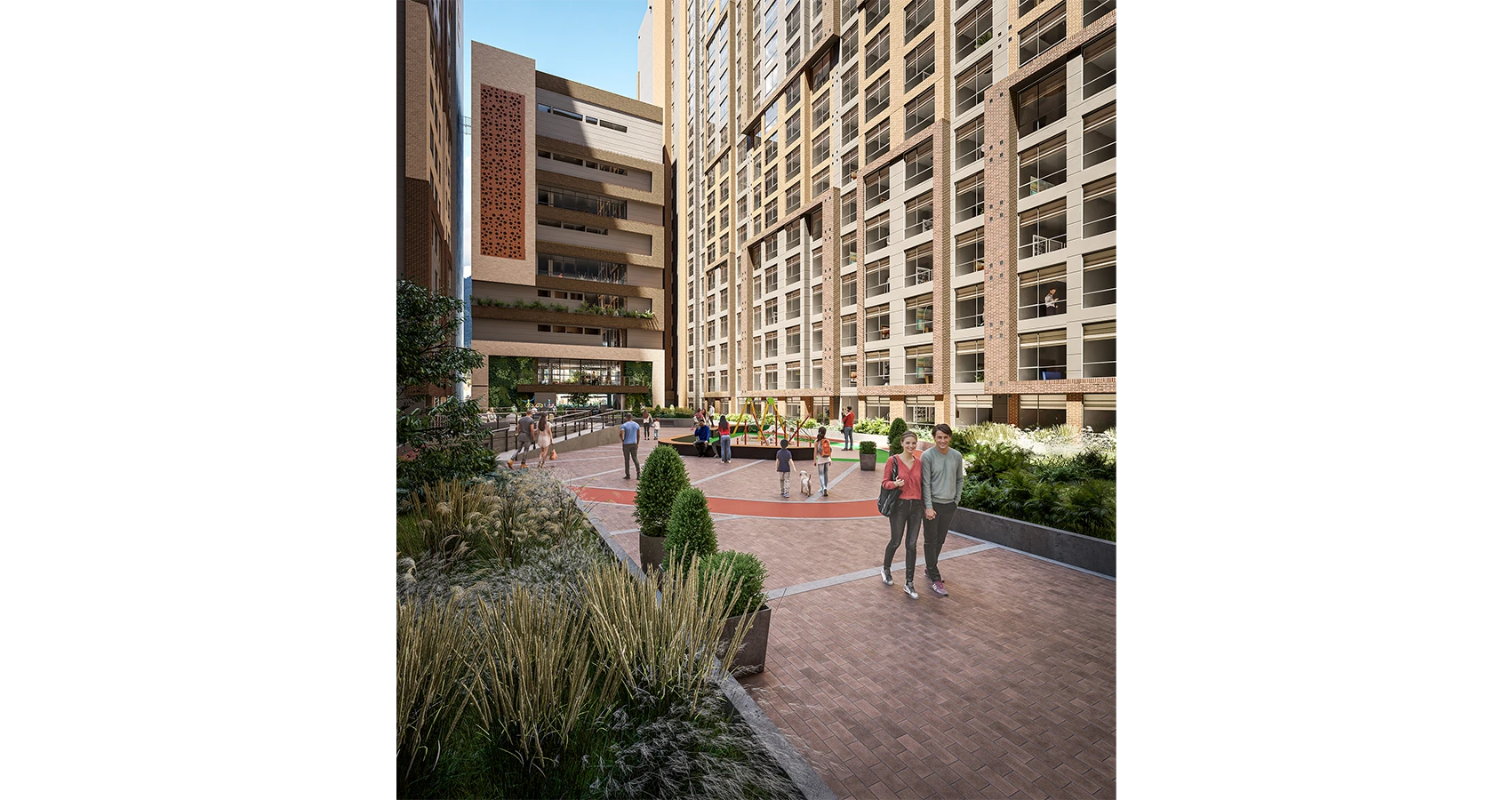 Plazoleta de Urbana 30, Bogotá, diseñado por Constructora Bolívar.