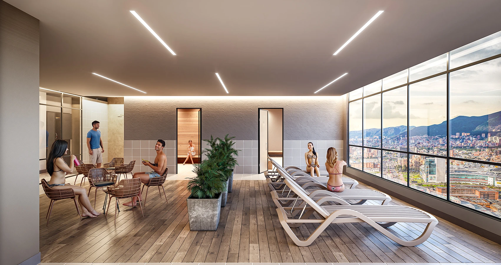 Zona humeda de Urbana 30, Bogotá, diseñado por Constructora Bolívar.