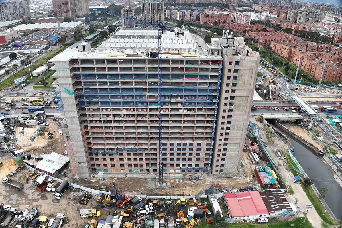 Foto del proyecto Central 68 en avance de obra agosto de 2025