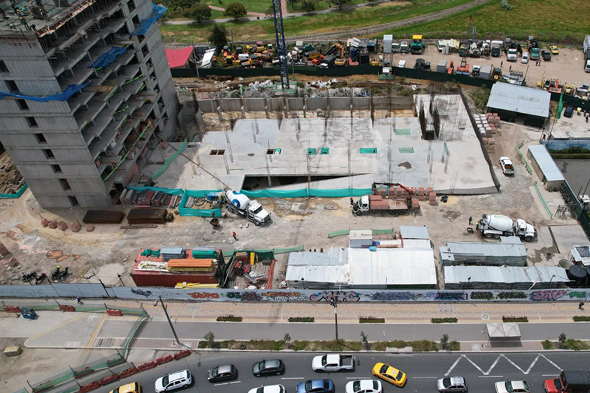 Foto del proyecto Central 68 en avance de obra agosto de 2024