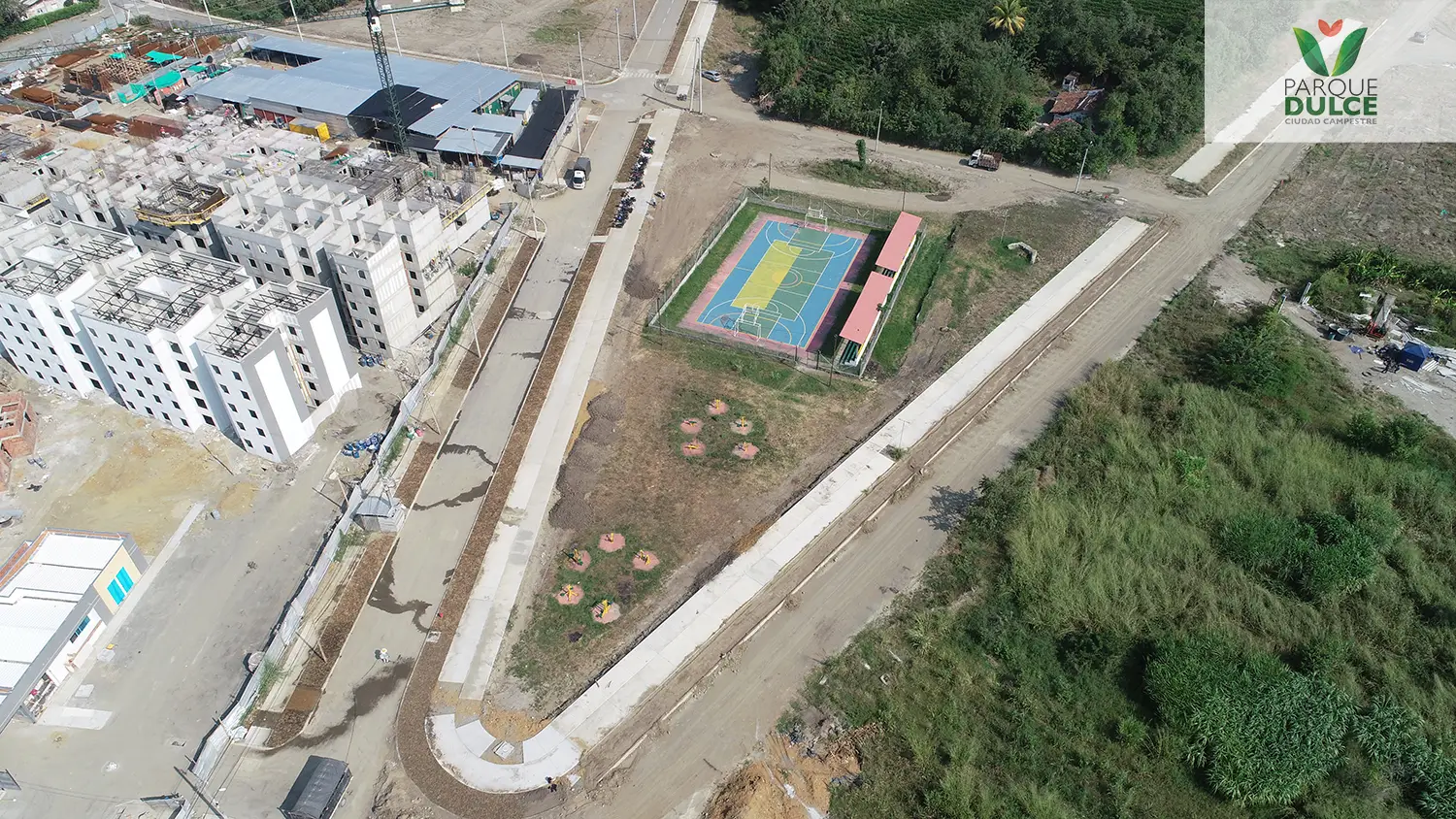 Foto del macroproyecto Parque dulce en avance de obra Enero de 2025