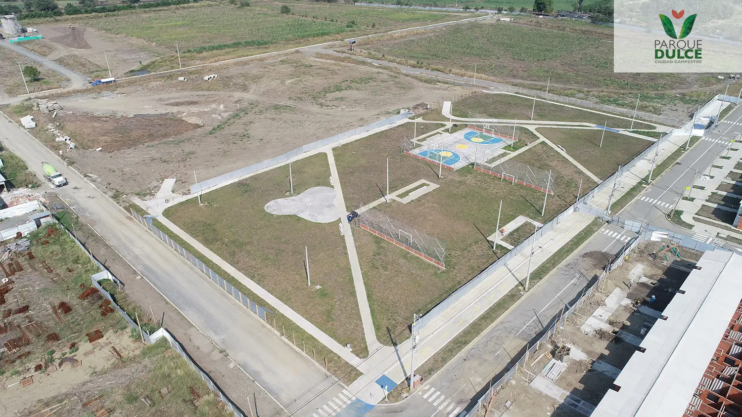 Foto del macroproyecto Parque dulce en avance de obra Enero de 2025