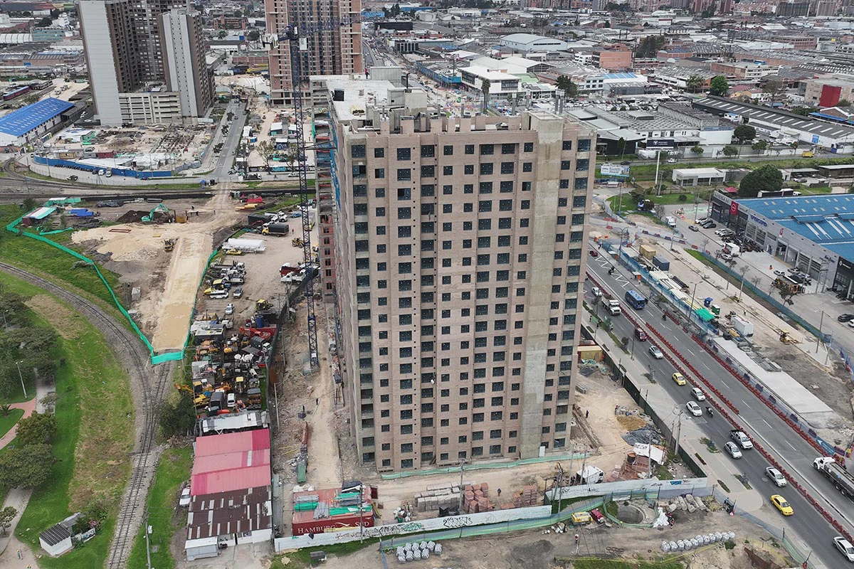 Foto del proyecto Central 68 en avance de obra julio de 2025
