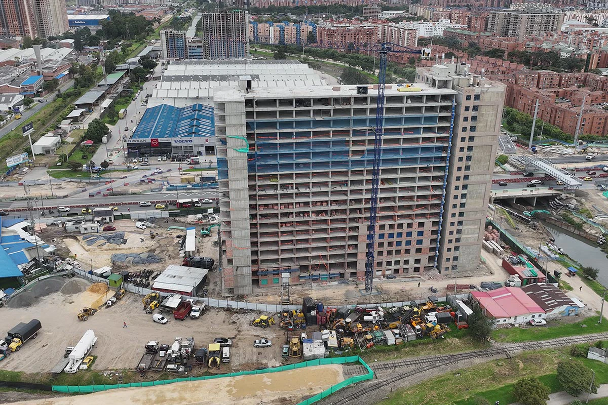 Foto del proyecto Central 68 en avance de obra julio de 2025