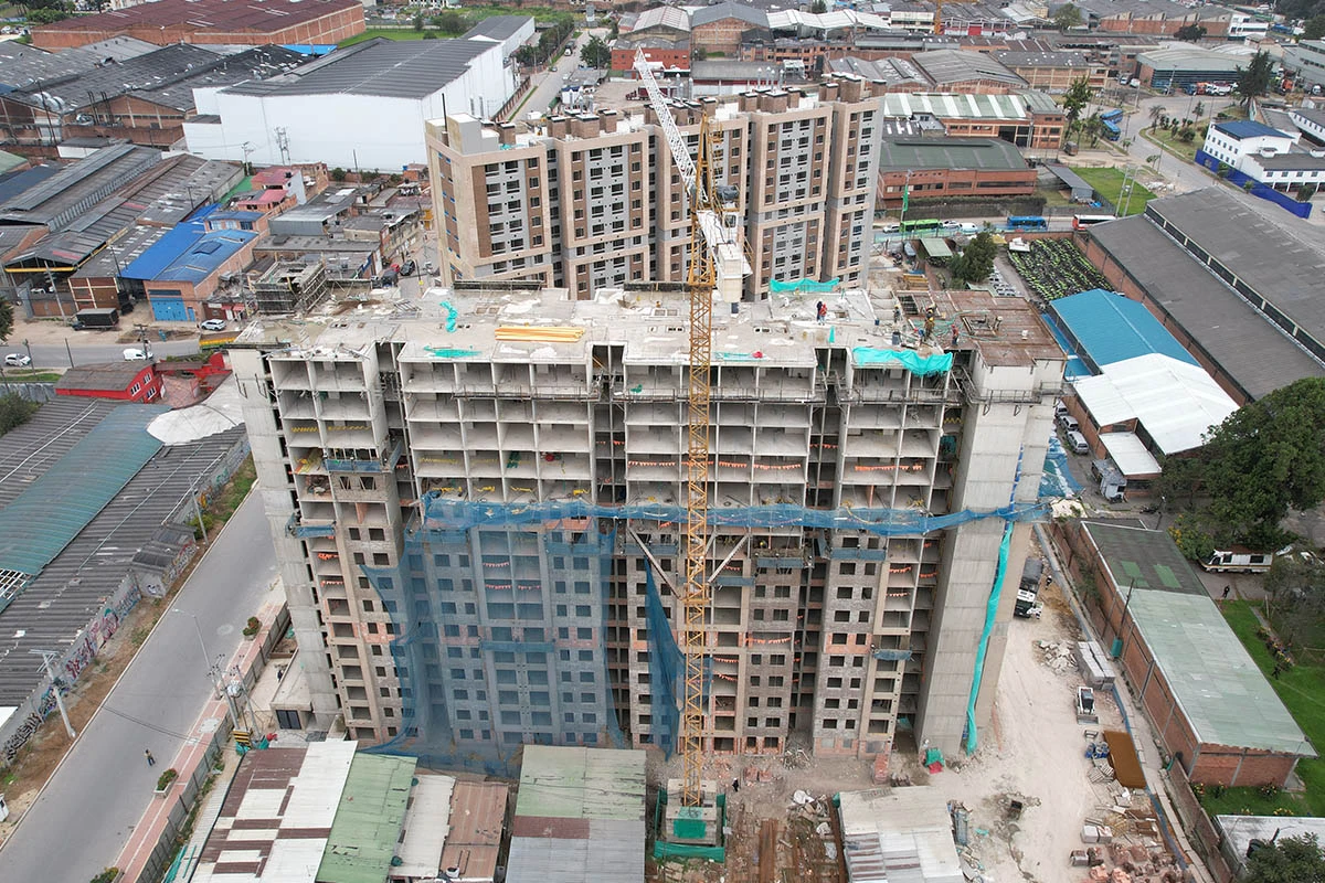 Foto del proyecto Senderos de Fontibon en avance de obra julio de 2025