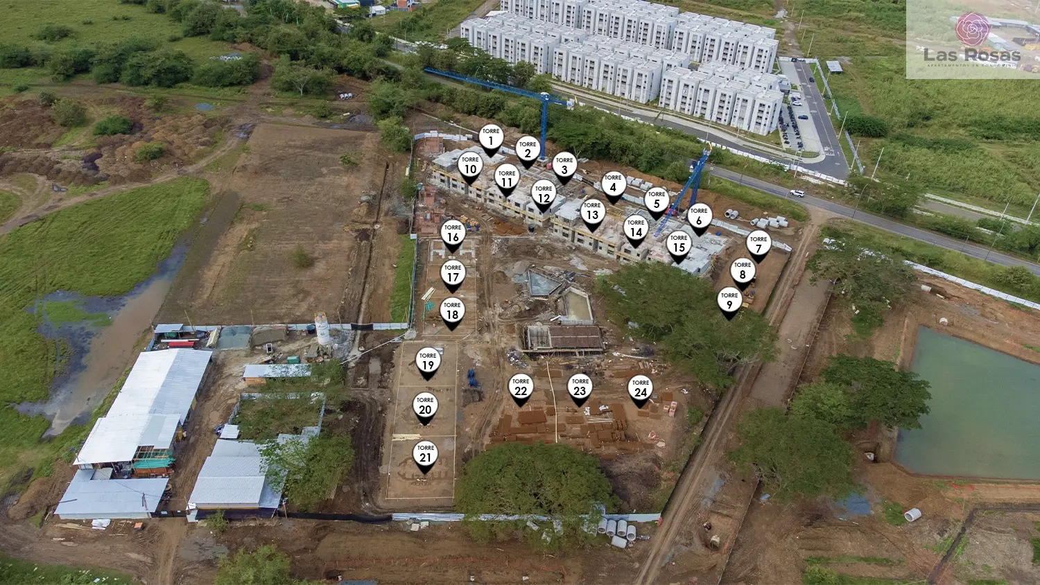 Foto del proyecto Las Rosas en avance de obra Diciembre de 2025