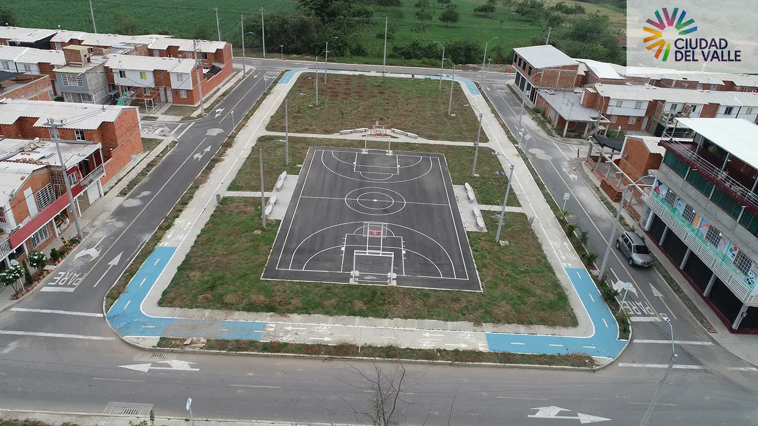 Foto del Macroproyecto Ciudad del Valle en avance de obra Julio de 2024