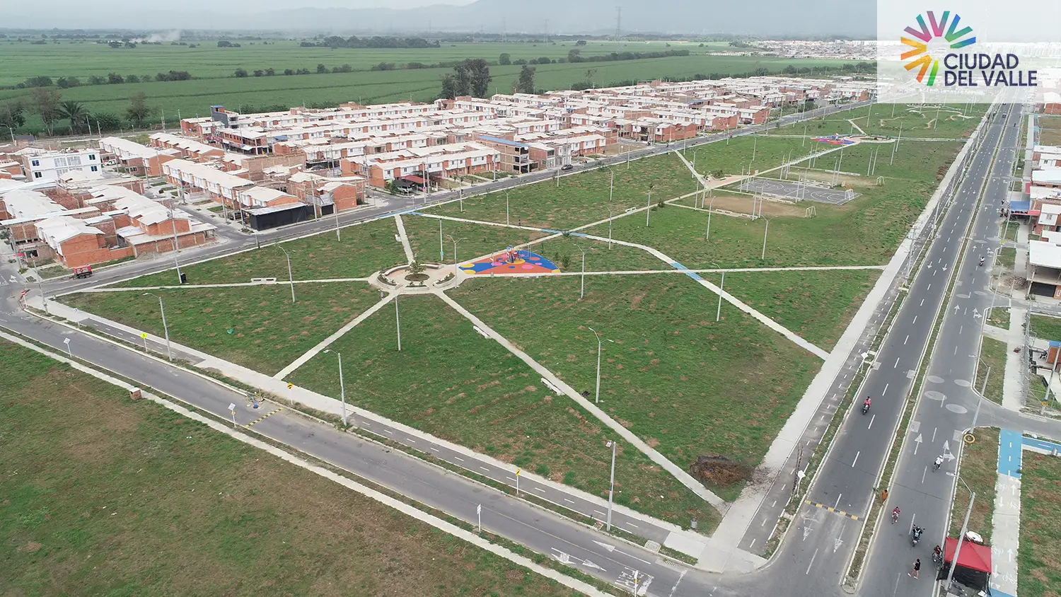 Foto del Macroproyecto Ciudad del Valle en avance de obra Julio de 2024