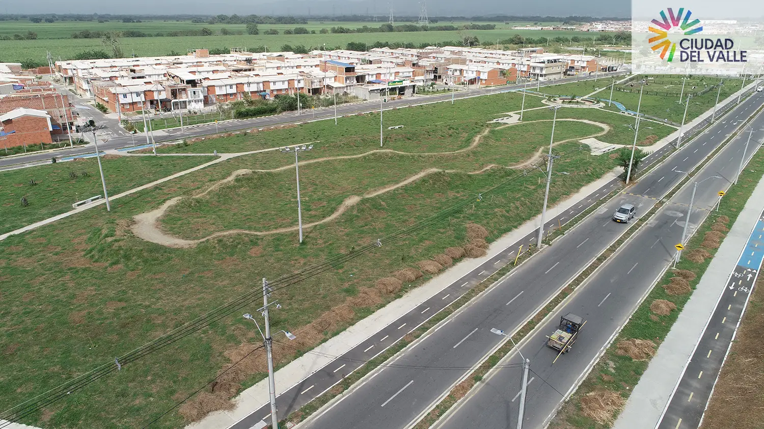 Foto del Macroproyecto Ciudad del Valle en avance de obra Julio de 2024