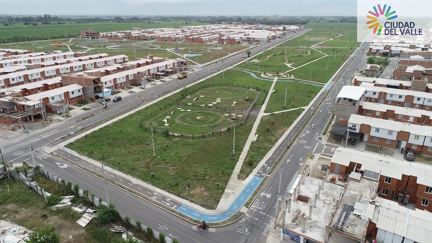 Foto del Macroproyecto Ciudad del Valle en avance de obra Julio de 2024