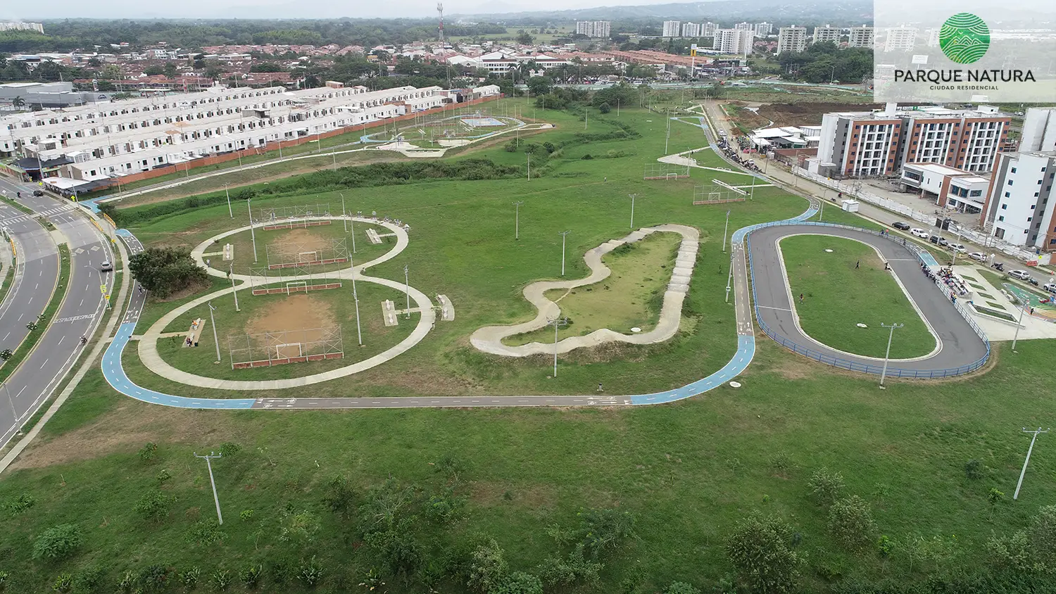 Foto del Macroproyecto Parque Natura en avance de obra Julio de 2024