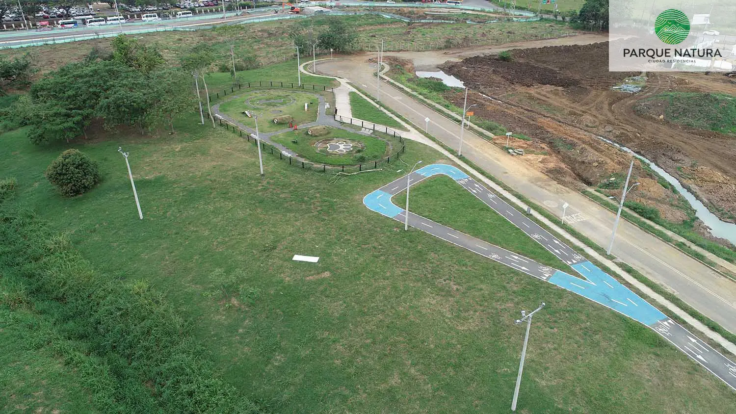 Foto del Macroproyecto Parque Natura en avance de obra Julio de 2024