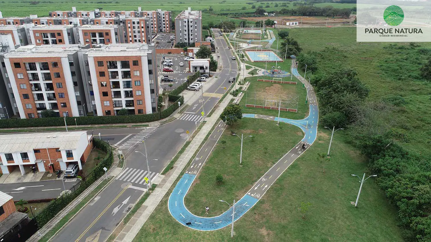 Foto del Macroproyecto Parque Natura en avance de obra Julio de 2024