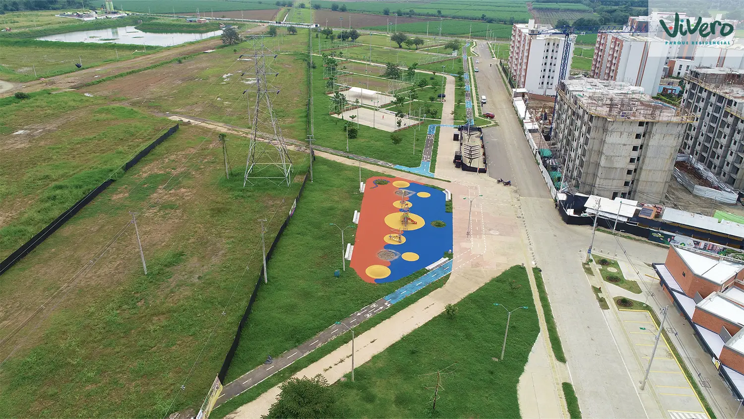 Foto del Macroproyecto Vivero Parque Residencial en avance de obra marzo de 2025