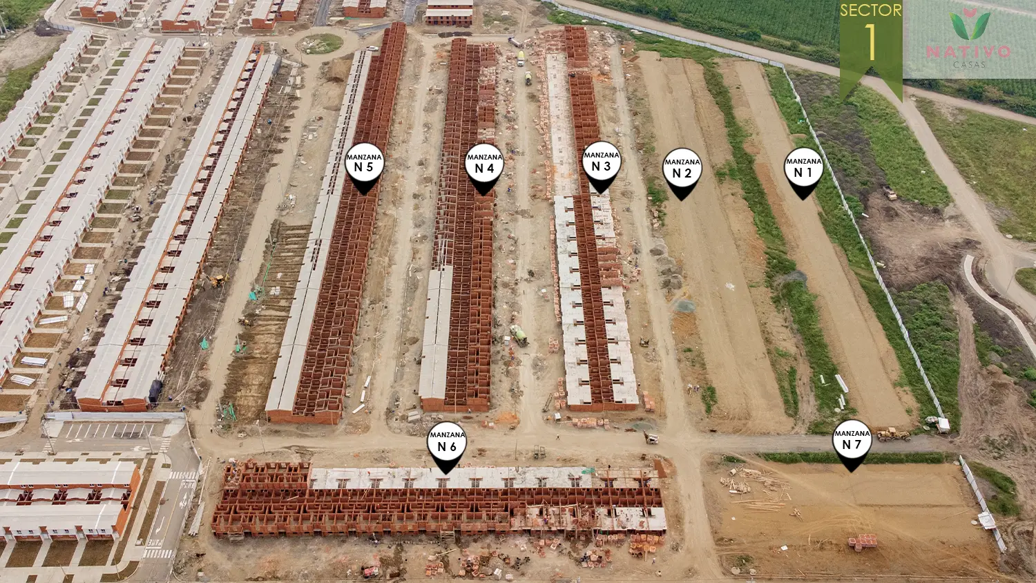 Foto del proyecto Nativo Sector 1 en avance de obra Noviembre de 2024