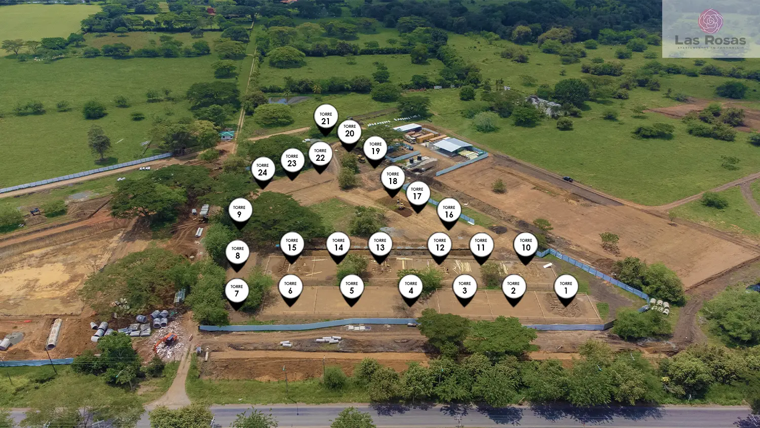 Foto del proyecto Las Rosas en avance de obra octubre de 2025