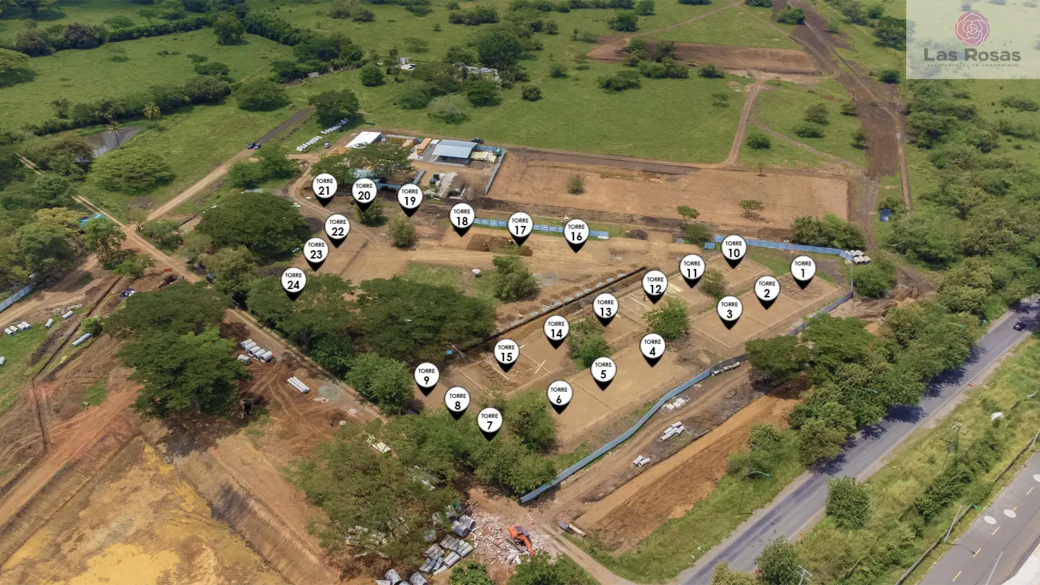 Foto del proyecto Las Rosas en avance de obra octubre de 2025