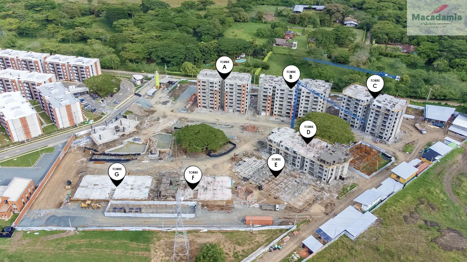 Foto del proyecto Macadamia en avance de obra septiembre de 2025
