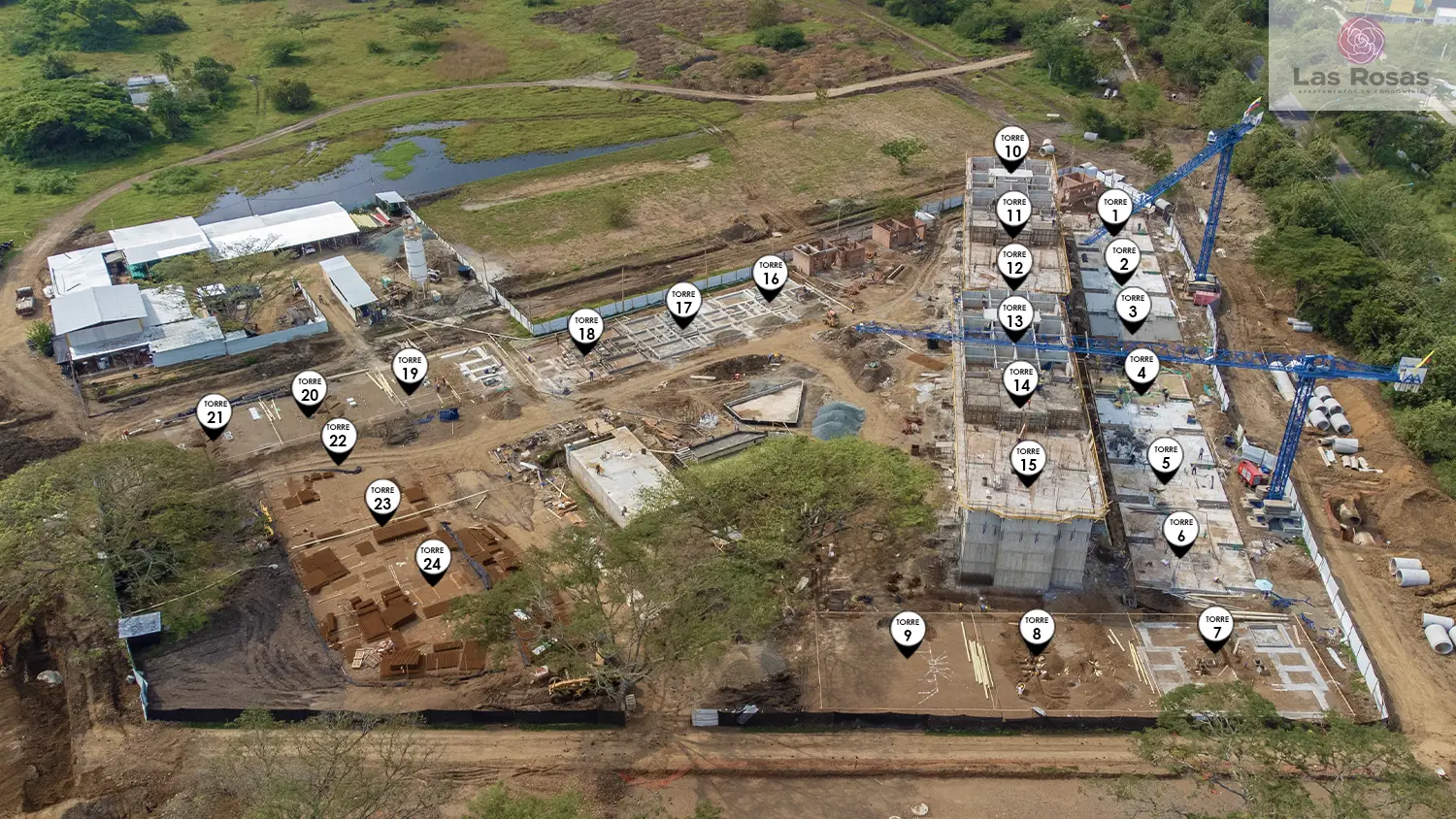 Foto del proyecto Las Rosas en avance de obra Enero de 2026