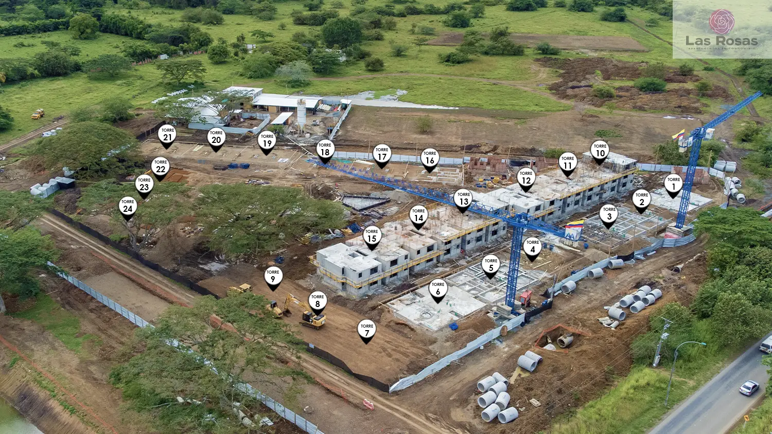 Foto del proyecto Las Rosas en avance de obra Diciembre de 2025