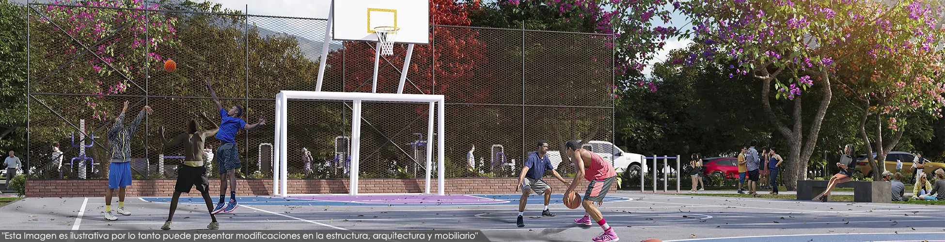 Macroproyecto encanto del valle cancha baloncesto