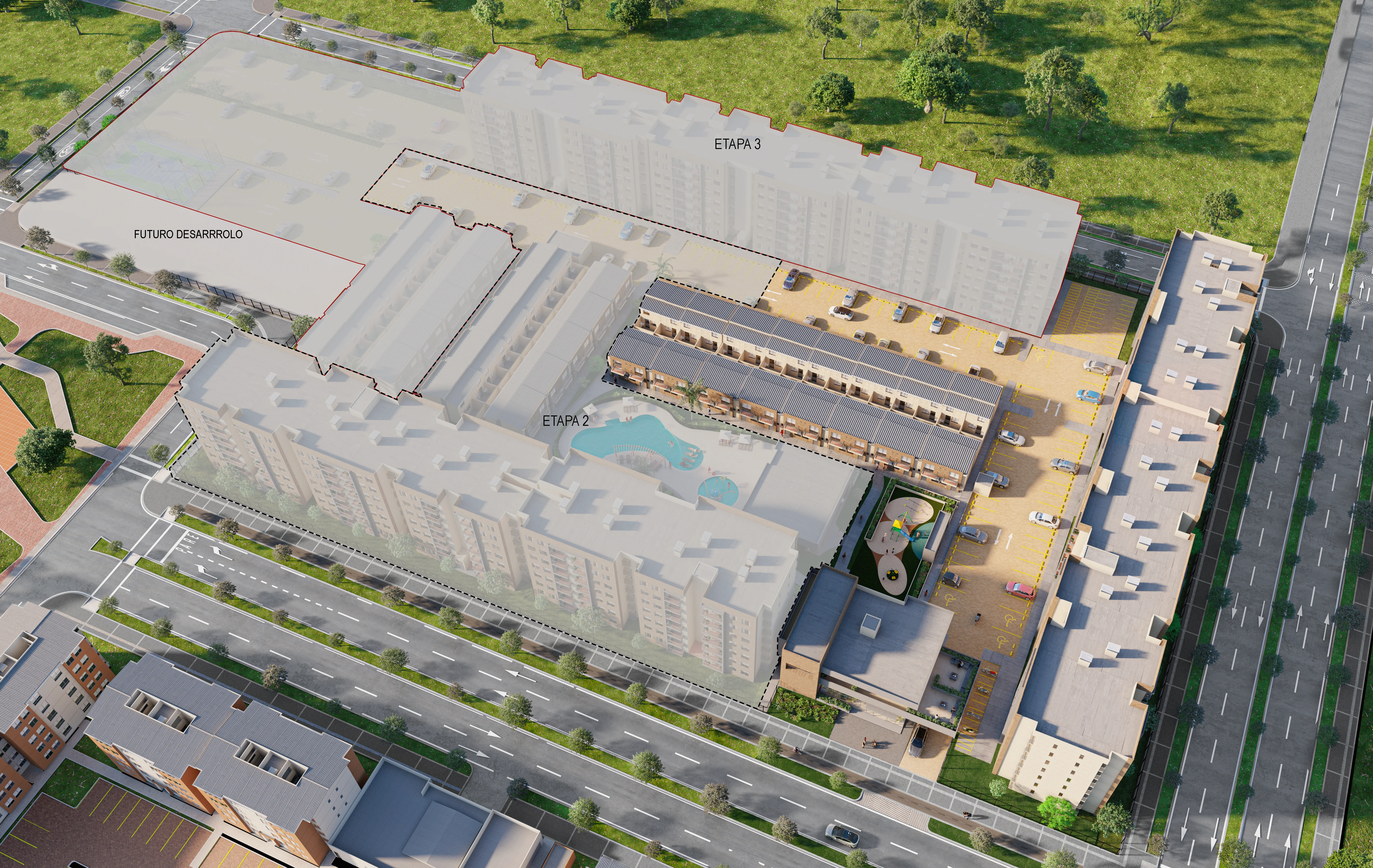 Imagen exterior aérea Palma Real