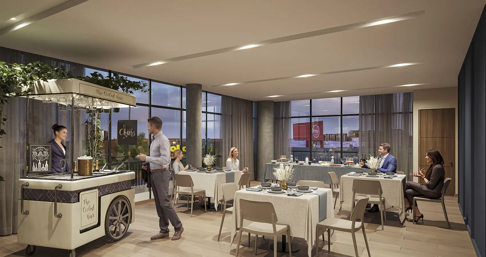 Salón social del proyecto 80 Deck Living